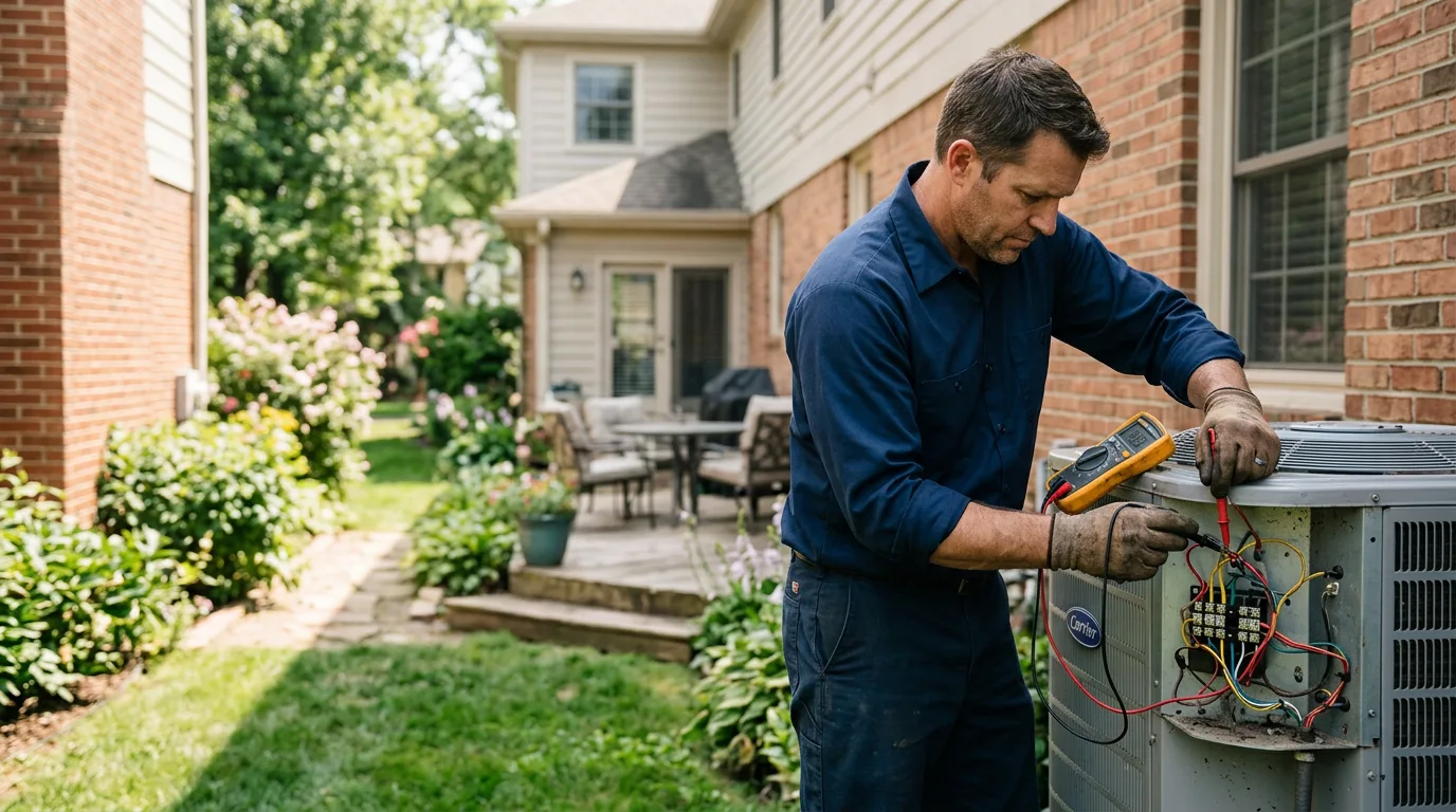 HVAC technician working near Madison Heights, VA